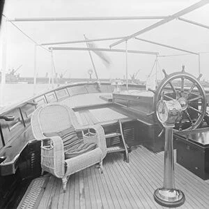 Gale damage on barge Beryl (press print), 1936. Creator: Kirk & Sons of Cowes