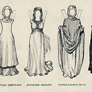 The Gallery of British Costume: Types of Dress in Early Plantagenet Times, c1934