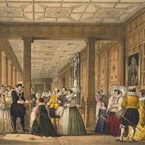 The Gallery at Hatfield House, Hertfordshire, pub. 1838. Creator: Joseph Nash (1809-78)