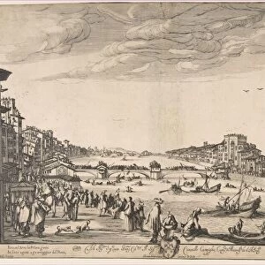 Game of the Bridge, Pisa, 1634. Creator: Stefano della Bella
