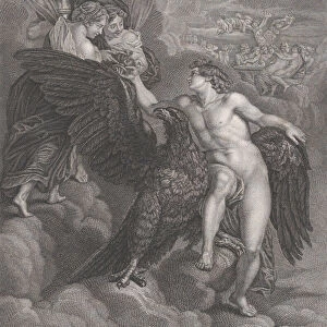Ganymede, leaning on an eagle, receiving the cup from Hebe, 1786