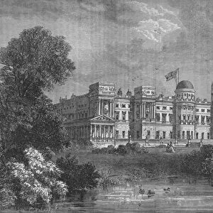 Garden front of Buckingham Palace, Westminster, London, c1875 (1878)