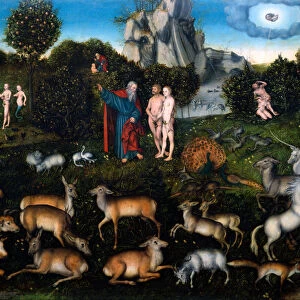 The Garden of Eden, 1530. Artist: Cranach, Lucas, the Elder (1472-1553)