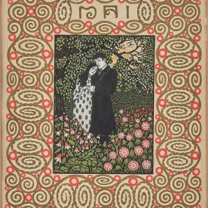 In the garden (lovers). Monthly newsletter: May. Creator: Krenek, Carl (1880-1949)