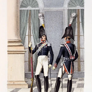 Gardes-du-Corps de Roi, Service de Chateau, 1814 Artist: Eugene Titeux