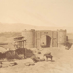 [Gate of Government, Teheran, Iran], 1840s-60s. Creator: Luigi Pesce