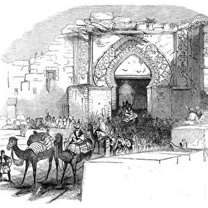 Gate of Tangier - flight of the population, 1844. Creator: Unknown