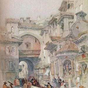 Gate of the Vivarrambla, Granada, 1830s, (1930). Creator: David Roberts