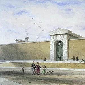 Gateway of Bridewell Prison, Tothill Fields, Westminster, London, c1850