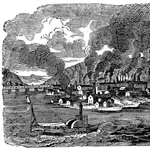 General view of Pittsburgh, Pennsylvania, USA, 1833