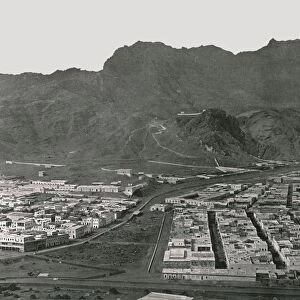 General view showing the Camel Market, Aden, 1895. Creator: W &s Ltd