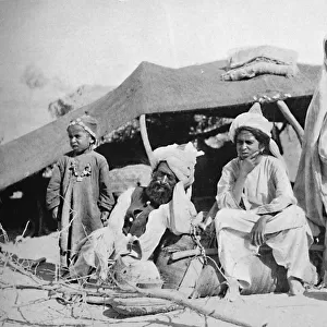 Three generations of Brahui nomads, East Balochistan, 1902. Artist: F Bremner