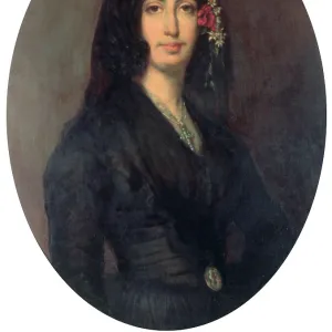 George Sand, French novelist and early feminist, c1845. Artist: Auguste Charpentier