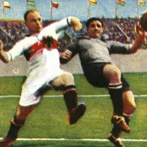 Germany-Uruguay football match, 1928. Creator: Unknown