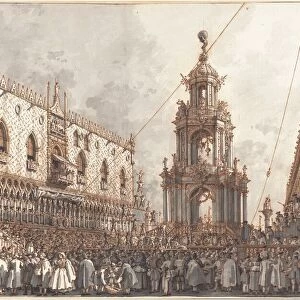 The "GiovediGrasso"Festival before the Ducal Palace in Venice, 1765 / 1766