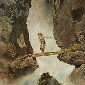 Girl Crossing a Mountain Torrent, 1880-1882