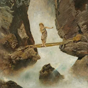 Girl Crossing a Mountain Torrent, 1880-1882