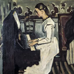 Girl at the Piano (Overture to Tannhauser), c1868. Artist: Paul Cezanne