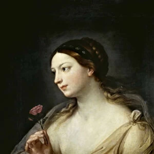 Girl with a Rose, 1630-1635. Creator: Reni, Guido (1575-1642)