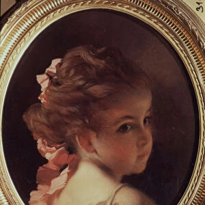 Girls head, 1850-1860. Artist: Makarov, Ivan Kosmich (1822-1897)