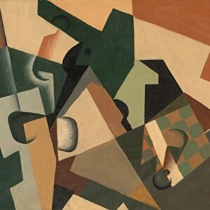 Glass and Checkerboard, c. 1917. Creator: Juan Gris