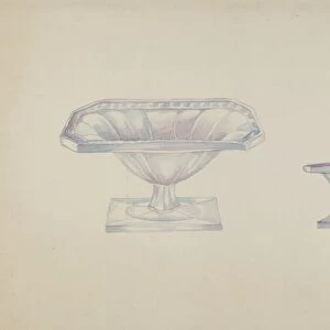 Glass Nut Dishes, c. 1937. Creator: Beulah Bradleigh