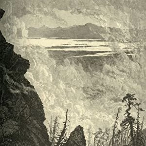 Glimpse of Lake Champlain, from Summit, 1874. Creator: W. J. Linton