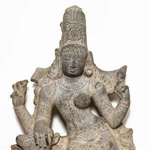 God Shiva as Lord Who Is Half-Male, Half-Female (Ardhanarishvara), 14th century