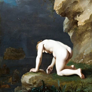 The Goddess Calypso rescues Ulysses, 1630. Artist: Poelenburgh, Cornelis, van (1594 / 95-1667)