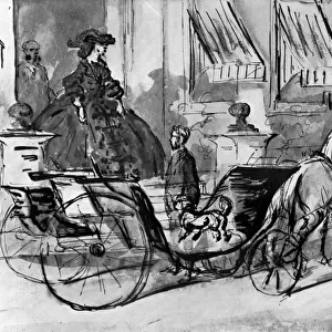 Going for a Drive, 19th century, (1930). Artist: Constantin Guys