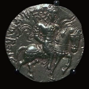 Gold coin of King Samudra Gupta, 4th century