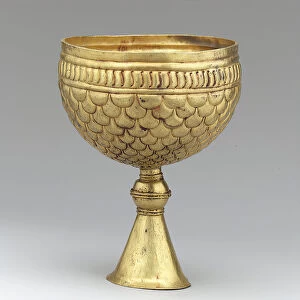Gold Goblet, Avar or Byzantine, 700s. Creator: Unknown