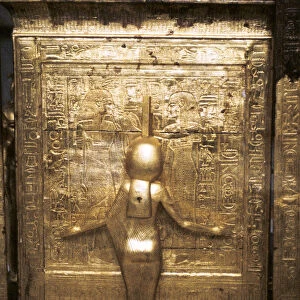 Golden sarcophagus of the Egyptian Pharoah Tutenkhamen, c1325 BC