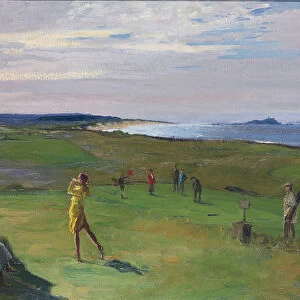 The Golf Course, North Berwick. Artist: Lavery, Sir John (1856-1941)
