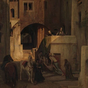 The Good Samaritan, by 1853. Creator: Alexandre Gabriel Decamps