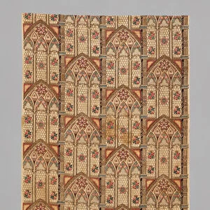 Gothic Arches (Furnishing Fabric), England, 1830 / 35. Creator: Unknown
