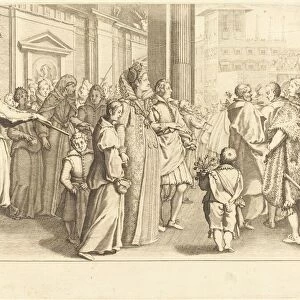 Grand Duchess at the Procession of the Young Girls, c. 1614. Creator: Jacques Callot