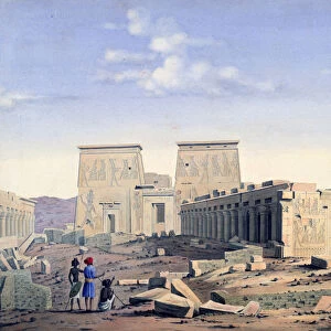 Grand Temple of Isis, c1846. Artist: Louis M. A. Linant de Bellefonds