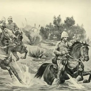 The Great Advance: Royal Horse Artillery (Cavalry Division) Crossing the Vaal, 1901