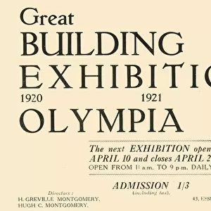 Great Building Exhibition - Olympia, 1920. Creator: Unknown