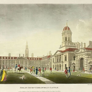 Great Courtyard, Dublin Castle, published July 1792. Creator: James Malton