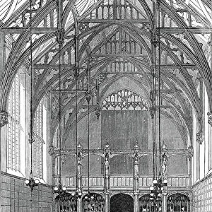 The Great Hall, south end, Lincolns Inn New Buildings, 1845. Creator: Unknown