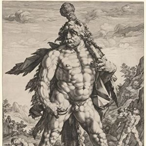 The Great Hercules or Knollenman, 1589. Creator: Hendrick Goltzius (Dutch, 1558-1617)