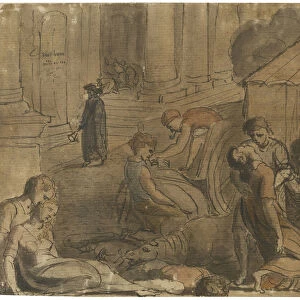 Great Plague of London, c. 1779. Artist: Blake, William (1757-1827)
