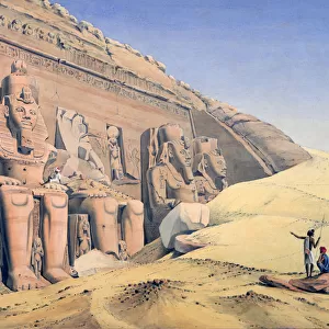 Great Temple of Ramesses II, Abu Simbel, 1846. Artist: Louis M. A. Linant de Bellefonds