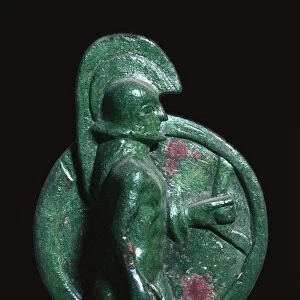 Greek bronze of a warrior, 6th century BC