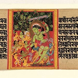 Green Tara Dispensing Boons to Ecstatic Devotees... (Perfection of Wisdom), early 12th century