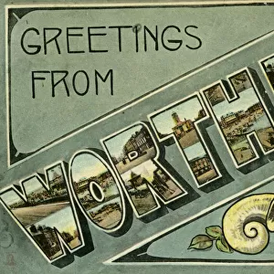 Greetings from Worthing, postcard, c1913. Artist: Milton