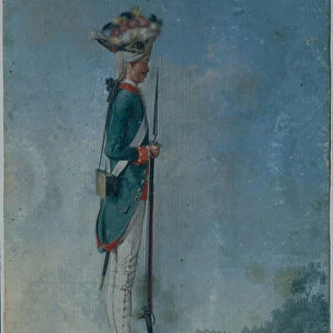 Grenadier of the Preobrazhensky Regiment, End of 1770s. Artist: Anonymous
