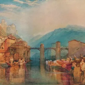 Pont de Grenoble, 1824. Artiste : JMW Turner.